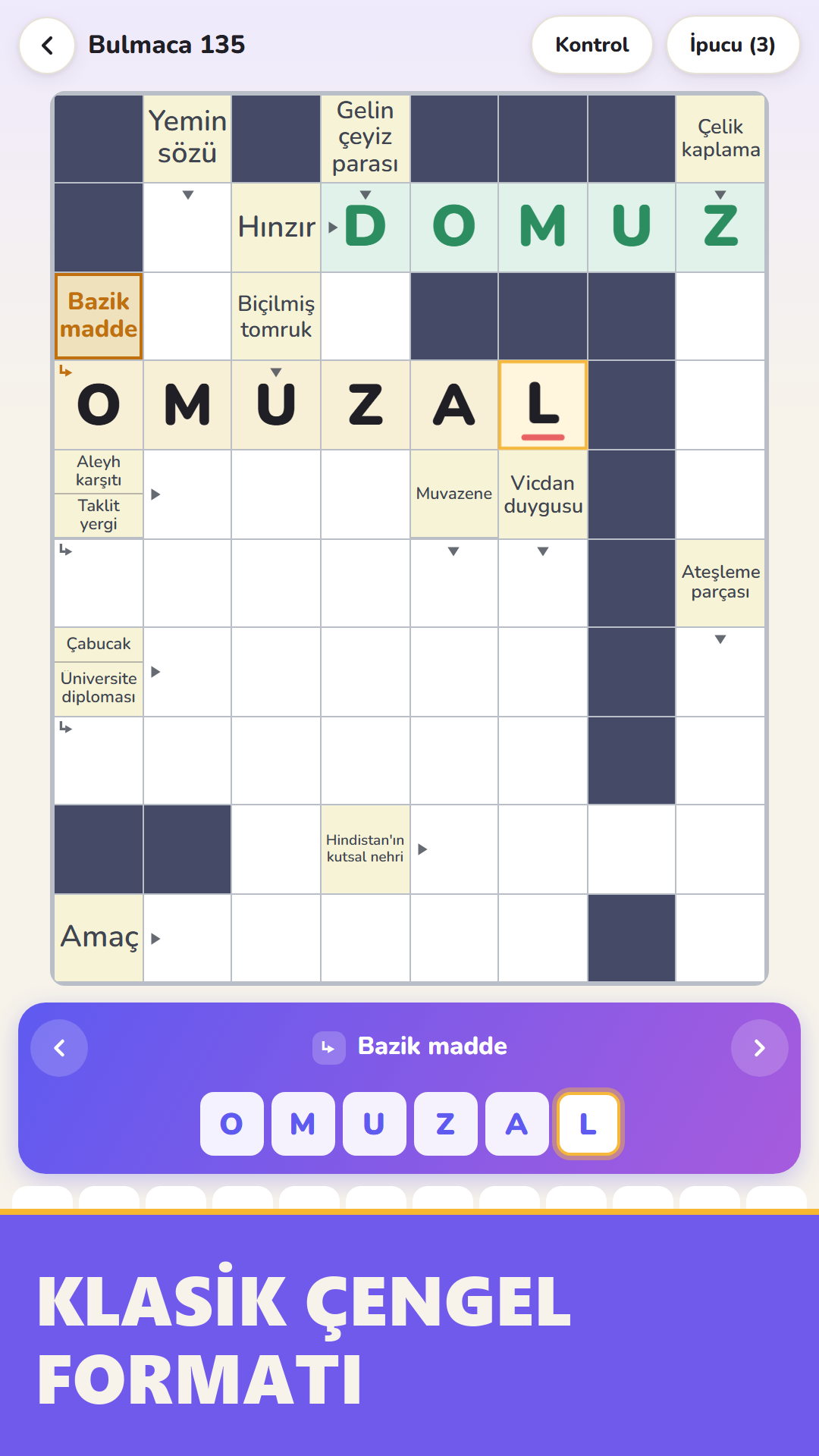 Çengel Bulmaca — the grid