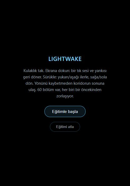 Lightwake title screen