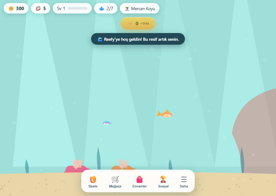 Reefy · Mercan Koyu gameplay screenshot